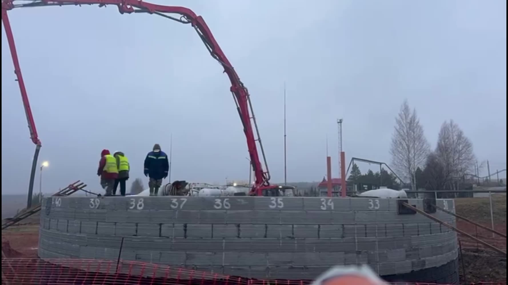 Печать дома на строительном 3D-принтере АТЛАНТ